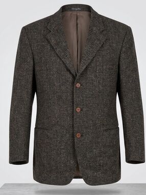 Pierre Cardin Paris Made In Canada 96% Wool Men's Brown Blazer Size 42T